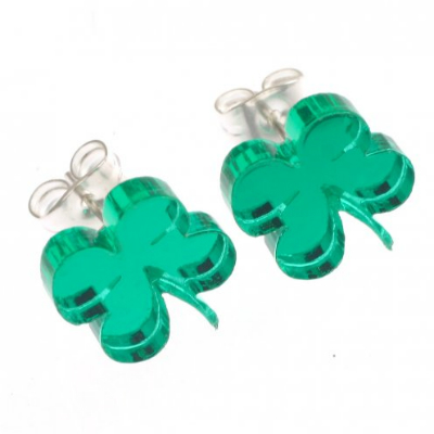 Four leaf clover stud earrings from Quirky Celia